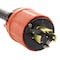 Ac Works SOOW Locking Extension Cord, 10 AWG, Indoor/Outdoor, 10/4, 1 Outlets, CS6364, Black, Rubber, Nylon TEL1430-050 - alternate 2